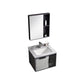 Modern Bathroom Sink Vanity Wall Mounted Bathroom Sink Vanity Faucet Included Vanity & Faucet & Mirror Cabinet 24"L x 16"W x 18"H Clearhalo 'Bathroom Remodel & Bathroom Fixtures' 'Bathroom Vanities' 'bathroom_vanities' 'Home Improvement' 'home_improvement' 'home_improvement_bathroom_vanities' 7692465