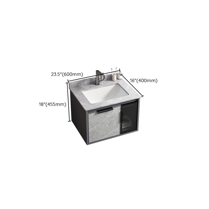 Modern Bathroom Sink Vanity Wall Mounted Bathroom Sink Vanity Faucet Included Clearhalo 'Bathroom Remodel & Bathroom Fixtures' 'Bathroom Vanities' 'bathroom_vanities' 'Home Improvement' 'home_improvement' 'home_improvement_bathroom_vanities' 7692476
