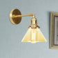 Amber Glass Conical Wall Lighting Rotatable 1 Light Vintage Wall Sconce Light for Foyer Clearhalo 'Cast Iron' 'Glass' 'Industrial wall lights' 'Industrial' 'Middle century wall lights' 'Modern' 'Tiffany' 'Traditional wall lights' 'Wall Lamps & Sconces' 'Wall Lights' Lighting' 769559