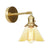 Amber Glass Conical Wall Lighting Rotatable 1 Light Vintage Wall Sconce Light for Foyer Amber 1.0 Clearhalo 'Cast Iron' 'Glass' 'Industrial wall lights' 'Industrial' 'Middle century wall lights' 'Modern' 'Tiffany' 'Traditional wall lights' 'Wall Lamps & Sconces' 'Wall Lights' Lighting' 769562