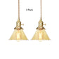 Retro Style Flared Pendant Lamp Amber Ruffle Glass 1 Light Hanging Ceiling Light for Kitchen Amber 2 Clearhalo 'Ceiling Lights' 'Glass shade' 'Glass' 'Industrial Pendants' 'Industrial' 'Middle Century Pendants' 'Pendant Lights' 'Pendants' 'Tiffany' Lighting' 769630