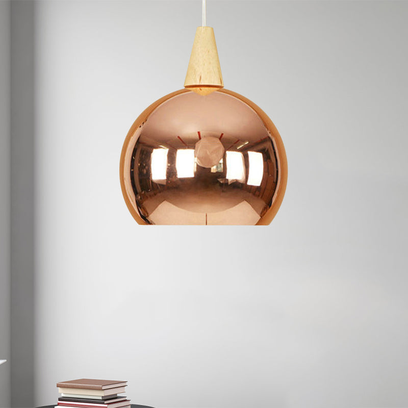 Mirror Ball Pendant Light Single Light Modern Industrial Hanging Lamp for Bedroom Clearhalo 'Art Deco Pendants' 'Cast Iron' 'Ceiling Lights' 'Ceramic' 'Crystal' 'Industrial Pendants' 'Industrial' 'Metal' 'Middle Century Pendants' 'Pendant Lights' 'Pendants' 'Tiffany' Lighting' 769705