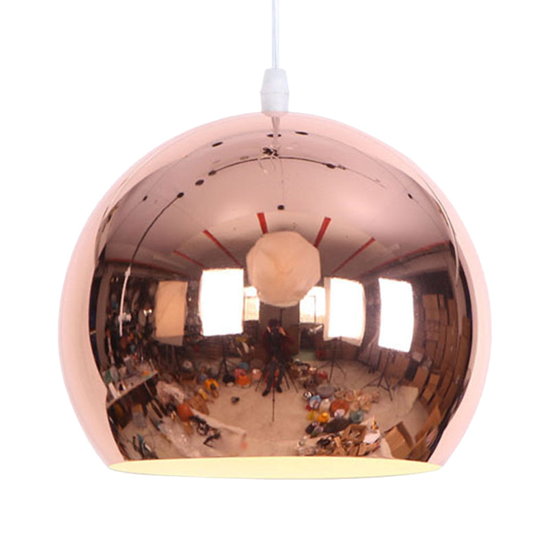 Metallic Orb Pendant Light 1 Light Industrial Style Hanging Light for Living Room Clearhalo 'Art Deco Pendants' 'Cast Iron' 'Ceiling Lights' 'Ceramic' 'Crystal' 'Industrial Pendants' 'Industrial' 'Metal' 'Middle Century Pendants' 'Pendant Lights' 'Pendants' 'Tiffany' Lighting' 769715