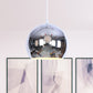Metallic Orb Pendant Light 1 Light Industrial Style Hanging Light for Living Room Clearhalo 'Art Deco Pendants' 'Cast Iron' 'Ceiling Lights' 'Ceramic' 'Crystal' 'Industrial Pendants' 'Industrial' 'Metal' 'Middle Century Pendants' 'Pendant Lights' 'Pendants' 'Tiffany' Lighting' 769719