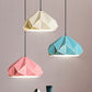 Origami Metal Hanging Pendant Light Contemporary 1 Light Blue/Pink/Yellow Ceiling Light Clearhalo 'Ceiling Lights' 'Modern Pendants' 'Modern' 'Pendant Lights' 'Pendants' Lighting' 769753