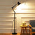 Metallic Dome Shade Task Floor Lamp Modernism Style 1 Head Adjustable Black/White Floor Light for Living Room Black Clearhalo 'Floor Lamps' 'Lamps' Lighting' 769848