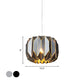 Contemporary 1 Light Ceiling Pendant Light with Metal Shade Silver/Black Pumpkin Hanging Lamp Kit Clearhalo 'Ceiling Lights' 'Modern Pendants' 'Modern' 'Pendant Lights' 'Pendants' Lighting' 769901