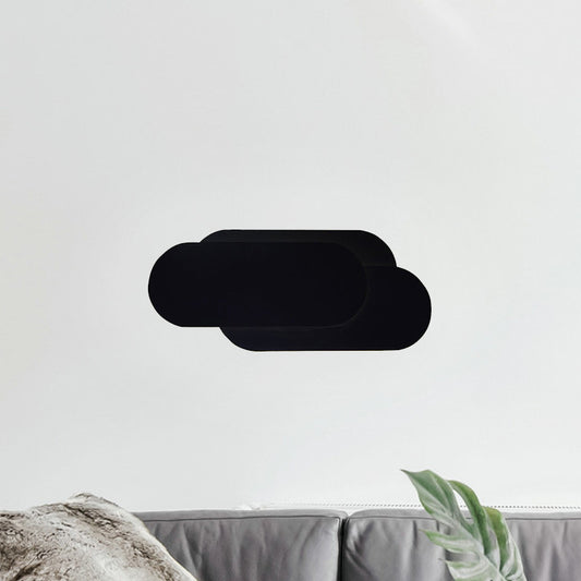 Aluminum Oval Wall Washer Lamp Modern Style LED Black Finish Wall Lighting in Warm/White Light for Bedroom Clearhalo 'Cast Iron' 'Glass' 'Industrial' 'Modern wall lights' 'Modern' 'Tiffany' 'Traditional wall lights' 'Wall Lamps & Sconces' 'Wall Lights' Lighting' 770042