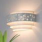 Tiered Wall Sconce Lamp Modern Metal 1 Bulb White Wall Mounted Light with Etched Pattern for Living Room White B Clearhalo 'Cast Iron' 'Glass' 'Industrial' 'Modern wall lights' 'Modern' 'Tiffany' 'Traditional wall lights' 'Wall Lamps & Sconces' 'Wall Lights' Lighting' 770060