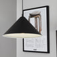 Nordic Cone Hanging Lamp Metal 1 Light Black/White/Red Pendant Light Fixture for Dining Room, 12.5"/16.5" Wide Black Clearhalo 'Ceiling Lights' 'Modern Pendants' 'Modern' 'Pendant Lights' 'Pendants' Lighting' 770220