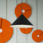 Nordic Cone Hanging Lamp Metal 1 Light Black/White/Red Pendant Light Fixture for Dining Room, 12.5"/16.5" Wide Clearhalo 'Ceiling Lights' 'Modern Pendants' 'Modern' 'Pendant Lights' 'Pendants' Lighting' 770222