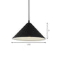 Nordic Cone Hanging Lamp Metal 1 Light Black/White/Red Pendant Light Fixture for Dining Room, 12.5"/16.5" Wide Clearhalo 'Ceiling Lights' 'Modern Pendants' 'Modern' 'Pendant Lights' 'Pendants' Lighting' 770224