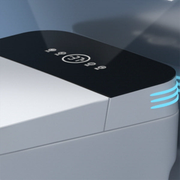 Foot Sensor Contemporary 18.5" Tall Ceramic Elongated Floor Standing Bidet Clearhalo 'Bathroom Remodel & Bathroom Fixtures' 'Bidets' 'Home Improvement' 'home_improvement' 'home_improvement_bidets' 'Toilets & Bidets' 7703497