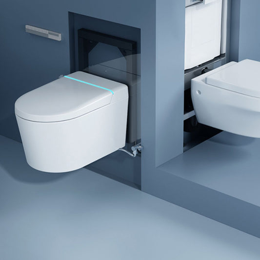 Elongated Contemporary Remote Control Included Wall Hung Toilet Set Clearhalo 'Bathroom Remodel & Bathroom Fixtures' 'Bidets' 'Home Improvement' 'home_improvement' 'home_improvement_bidets' 'Toilets & Bidets' 7703525