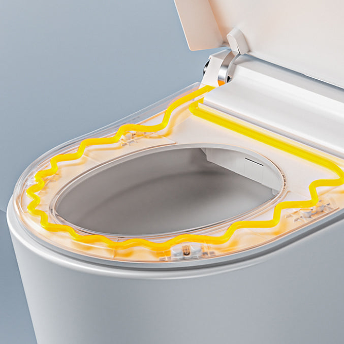 Remote Control Included Ceramic Contemporary Elongated Wall Hung Toilet Set Clearhalo 'Bathroom Remodel & Bathroom Fixtures' 'Bidets' 'Home Improvement' 'home_improvement' 'home_improvement_bidets' 'Toilets & Bidets' 7703545