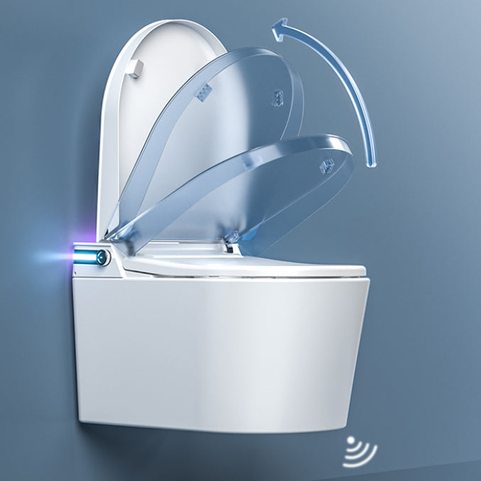 Remote Control Included Ceramic Contemporary Elongated Wall Hung Toilet Set Clearhalo 'Bathroom Remodel & Bathroom Fixtures' 'Bidets' 'Home Improvement' 'home_improvement' 'home_improvement_bidets' 'Toilets & Bidets' 7703546