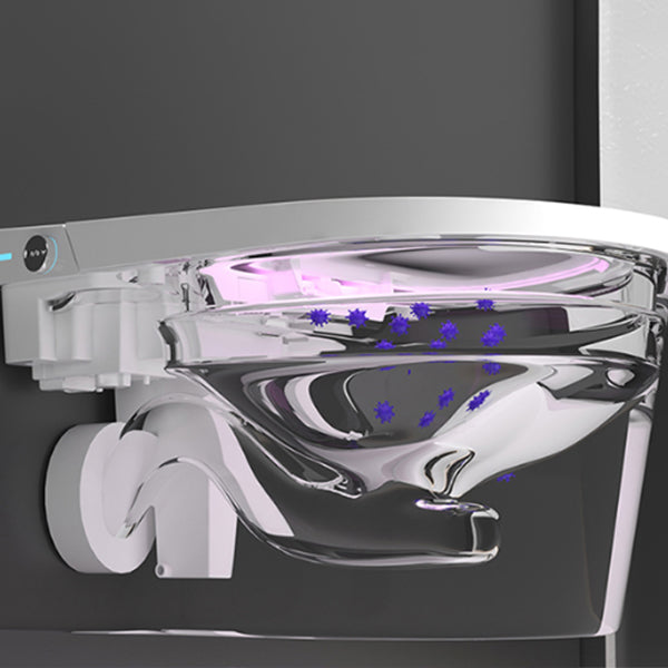 Ceramic Remote Control Included Contemporary Elongated Wall Mounted Bidet Clearhalo 'Bathroom Remodel & Bathroom Fixtures' 'Bidets' 'Home Improvement' 'home_improvement' 'home_improvement_bidets' 'Toilets & Bidets' 7703555