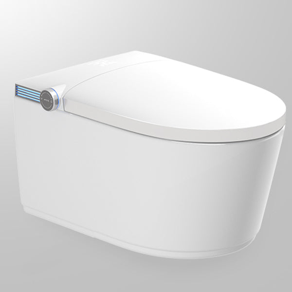 Horizontal Elongated Wall Mounted Bidet with Wireless Remote Control White Clearhalo 'Bathroom Remodel & Bathroom Fixtures' 'Bidets' 'Home Improvement' 'home_improvement' 'home_improvement_bidets' 'Toilets & Bidets' 7703661