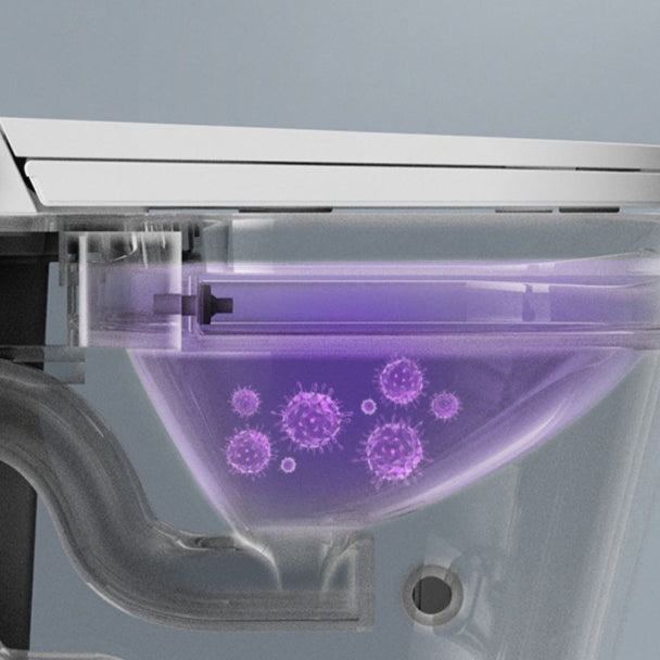 White Elongated Floor Mount Bidet with Warm Air Dryer Antimicrobial Clearhalo 'Bathroom Remodel & Bathroom Fixtures' 'Bidets' 'Home Improvement' 'home_improvement' 'home_improvement_bidets' 'Toilets & Bidets' 7703969