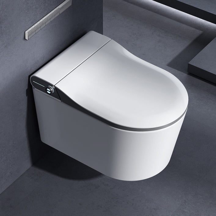 Elongated Contemporary Wall Hung Toilet Set with Wireless Remote Control Clearhalo 'Bathroom Remodel & Bathroom Fixtures' 'Bidets' 'Home Improvement' 'home_improvement' 'home_improvement_bidets' 'Toilets & Bidets' 7703983