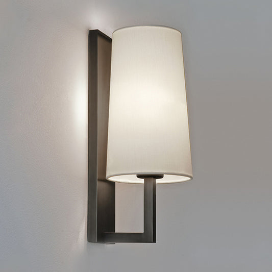 Contemporary Cone Wall Mount Light Fabric 1 Light Wall Sconce Lighting in Chrome for Bedside Clearhalo 'Modern wall lights' 'Modern' 'Wall Lamps & Sconces' 'Wall Lights' Lighting' 770541