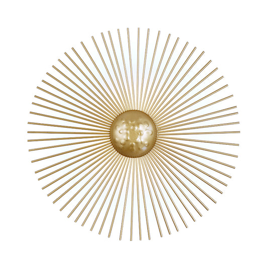 Circle Wall Sconce Lighting Mid Century Metal Brass LED Sconce Light, 8"/12"/16" Dia Clearhalo 'Cast Iron' 'Glass' 'Industrial' 'Modern wall lights' 'Modern' 'Tiffany' 'Traditional wall lights' 'Wall Lamps & Sconces' 'Wall Lights' Lighting' 770546