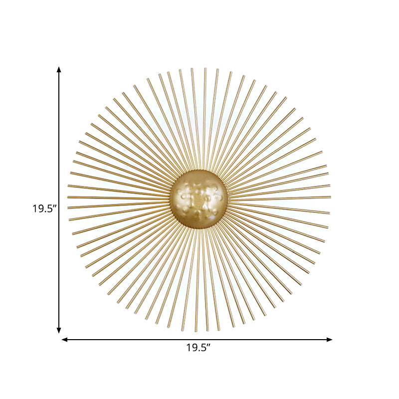 Circle Wall Sconce Lighting Mid Century Metal Brass LED Sconce Light, 8"/12"/16" Dia Clearhalo 'Cast Iron' 'Glass' 'Industrial' 'Modern wall lights' 'Modern' 'Tiffany' 'Traditional wall lights' 'Wall Lamps & Sconces' 'Wall Lights' Lighting' 770550