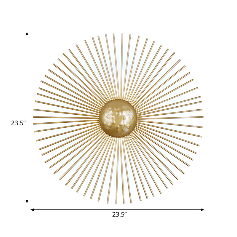 Circle Wall Sconce Lighting Mid Century Metal Brass LED Sconce Light, 8"/12"/16" Dia Clearhalo 'Cast Iron' 'Glass' 'Industrial' 'Modern wall lights' 'Modern' 'Tiffany' 'Traditional wall lights' 'Wall Lamps & Sconces' 'Wall Lights' Lighting' 770551