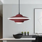 Flying Saucer Hanging Lamp Macaron Style Metal 12"/16" W LED Black/White Pendant Lighting over Table, Warm/White Light Clearhalo 'Ceiling Lights' 'Modern Pendants' 'Modern' 'Pendant Lights' 'Pendants' Lighting' 770622