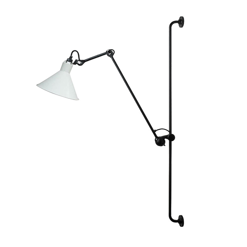 Contemporary 1 Head Sconce Lighting with Metallic Shade Red/Yellow Conical Wall Mount Lamp for Bedside Clearhalo 'Cast Iron' 'Glass' 'Industrial' 'Modern wall lights' 'Modern' 'Tiffany' 'Traditional wall lights' 'Wall Lamps & Sconces' 'Wall Lights' Lighting' 770693