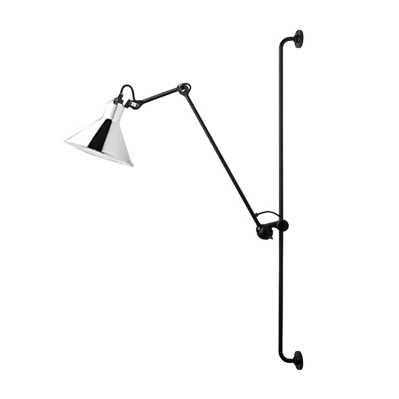 Contemporary 1 Head Sconce Lighting with Metallic Shade Red/Yellow Conical Wall Mount Lamp for Bedside Clearhalo 'Cast Iron' 'Glass' 'Industrial' 'Modern wall lights' 'Modern' 'Tiffany' 'Traditional wall lights' 'Wall Lamps & Sconces' 'Wall Lights' Lighting' 770697