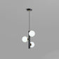Black/White/Gold Linear Chandelier Light Simplicity 3 Lights White Glass Hanging Pendant Light Clearhalo 'Ceiling Lights' 'Chandeliers' 'Modern Chandeliers' 'Modern' Lighting' 770912