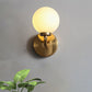 Nordic Style 1/2 Light Wall Sconce Light Gold Orb Wall Mount Lighting with Glass Shade Clearhalo 'Cast Iron' 'Glass' 'Industrial' 'Modern wall lights' 'Modern' 'Tiffany' 'Traditional wall lights' 'Wall Lamps & Sconces' 'Wall Lights' Lighting' 770918