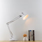 Multi-Joint Desk Lamp Nordic Style Metallic 1 Light White Reading Book Light with Cone Shade for Bedroom Clearhalo 'Lamps' 'Table Lamps' Lighting' 770952