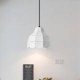 Pink/White/Black Scallop Dome Ceiling Pendant Light Modernism 1 Light Metal Hanging Lamp Kit White Clearhalo 'Ceiling Lights' 'Modern Pendants' 'Modern' 'Pendant Lights' 'Pendants' Lighting' 770977