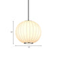 Simplicity 1 Light Hanging Light with Fabric Shade White Globe Suspension Pendant, 10"/12"/16"W Clearhalo 'Ceiling Lights' 'Modern Pendants' 'Modern' 'Pendant Lights' 'Pendants' Lighting' 771057