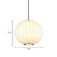 Simplicity 1 Light Hanging Light with Fabric Shade White Globe Suspension Pendant, 10"/12"/16"W Clearhalo 'Ceiling Lights' 'Modern Pendants' 'Modern' 'Pendant Lights' 'Pendants' Lighting' 771059