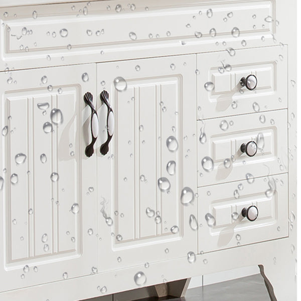 Wood Modern Sink Vanity Freestanding Bathroom Vanity with Mirror Clearhalo 'Bathroom Remodel & Bathroom Fixtures' 'Bathroom Vanities' 'bathroom_vanities' 'Home Improvement' 'home_improvement' 'home_improvement_bathroom_vanities' 7712221