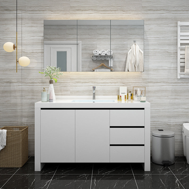 Modern White Wood Sink Vanity Faucet Included with Mirror for Bathroom Vanity & Faucet & Mirror Cabinet https: res.litfad.com site img item 2023 03 23 7712281 1200x1200.jpg Clearhalo 'Bathroom Remodel & Bathroom Fixtures' 'Bathroom Vanities' 'bathroom_vanities' 'Home Improvement' 'home_improvement' 'home_improvement_bathroom_vanities' 7712281