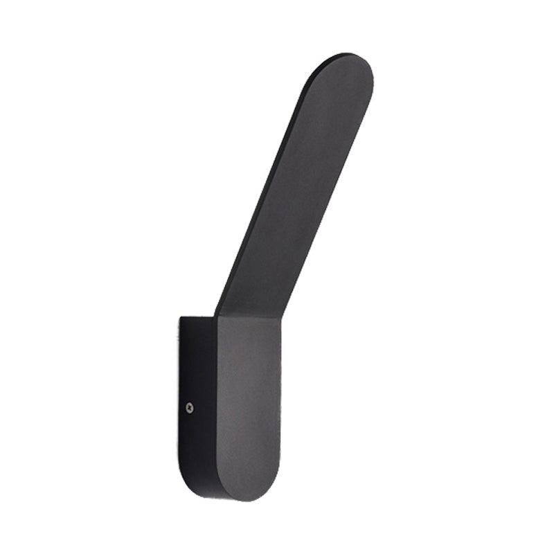 Black/White Bend Wall Washer Light with Oval Shape Nordic Warm/White Lighting LED Metal Wall Sconce for Corridor Clearhalo 'Cast Iron' 'Glass' 'Industrial' 'Modern wall lights' 'Modern' 'Tiffany' 'Traditional wall lights' 'Wall Lamps & Sconces' 'Wall Lights' Lighting' 771836