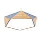 Flat Pentagon Ceiling Mount Light Macaron Stylish Wood LED Flush Light for Kids Bedroom Clearhalo 'Ceiling Lights' 'Close To Ceiling Lights' 'Close to ceiling' 'Flush mount' Lighting' 772032