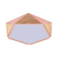 Flat Pentagon Ceiling Mount Light Macaron Stylish Wood LED Flush Light for Kids Bedroom Clearhalo 'Ceiling Lights' 'Close To Ceiling Lights' 'Close to ceiling' 'Flush mount' Lighting' 772042