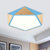 Flat Pentagon Ceiling Mount Light Macaron Stylish Wood LED Flush Light for Kids Bedroom Blue Clearhalo 'Ceiling Lights' 'Close To Ceiling Lights' 'Close to ceiling' 'Flush mount' Lighting' 772047