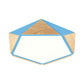 Flat Pentagon Ceiling Mount Light Macaron Stylish Wood LED Flush Light for Kids Bedroom Clearhalo 'Ceiling Lights' 'Close To Ceiling Lights' 'Close to ceiling' 'Flush mount' Lighting' 772049