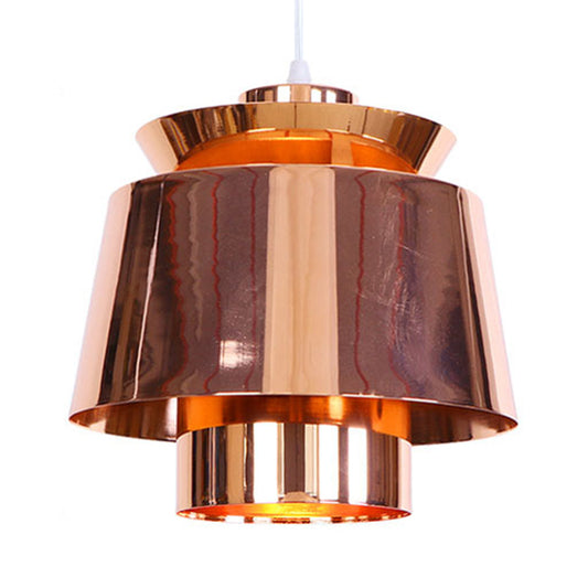 Mirror Pendant Light with Tapered Shade Designer Style Metal Ceiling Pendant in Rose Gold Clearhalo 'Art Deco Pendants' 'Cast Iron' 'Ceiling Lights' 'Ceramic' 'Crystal' 'Industrial Pendants' 'Industrial' 'Metal' 'Middle Century Pendants' 'Pendant Lights' 'Pendants' 'Tiffany' Lighting' 772234