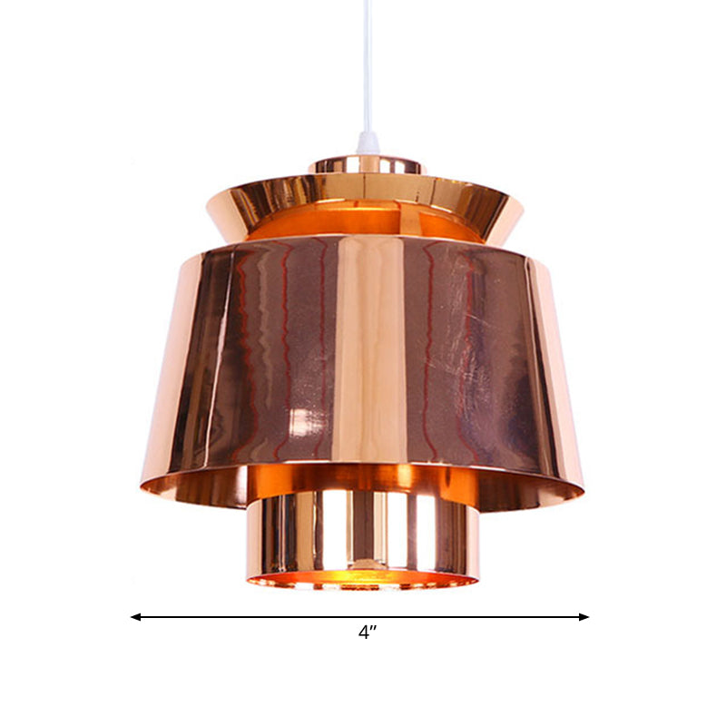 Mirror Pendant Light with Tapered Shade Designer Style Metal Ceiling Pendant in Rose Gold Clearhalo 'Art Deco Pendants' 'Cast Iron' 'Ceiling Lights' 'Ceramic' 'Crystal' 'Industrial Pendants' 'Industrial' 'Metal' 'Middle Century Pendants' 'Pendant Lights' 'Pendants' 'Tiffany' Lighting' 772235