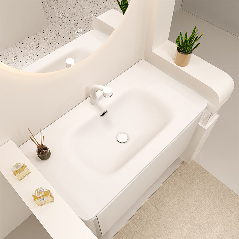 Wall Mount Faucet Included Bathroom Sink Vanity with Mirror Sink Clearhalo 'Bathroom Remodel & Bathroom Fixtures' 'Bathroom Vanities' 'bathroom_vanities' 'Home Improvement' 'home_improvement' 'home_improvement_bathroom_vanities' 7724999