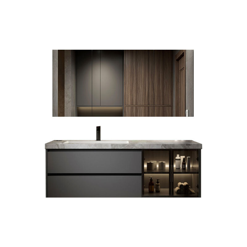 Mirror Included Wall Mount Bathroom Vanity Set with Sink Faucet Vanity & Faucet & Mirror Cabinet Clearhalo 'Bathroom Remodel & Bathroom Fixtures' 'Bathroom Vanities' 'bathroom_vanities' 'Home Improvement' 'home_improvement' 'home_improvement_bathroom_vanities' 7725035