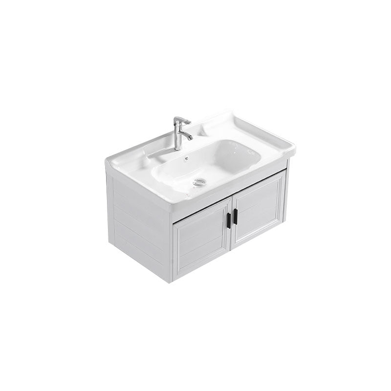 Modern White Wall Mount Bathroom Sink Vanity with Faucet Sink Vanity & Faucet Towel Bar Not Included Clearhalo 'Bathroom Remodel & Bathroom Fixtures' 'Bathroom Vanities' 'bathroom_vanities' 'Home Improvement' 'home_improvement' 'home_improvement_bathroom_vanities' 7725339
