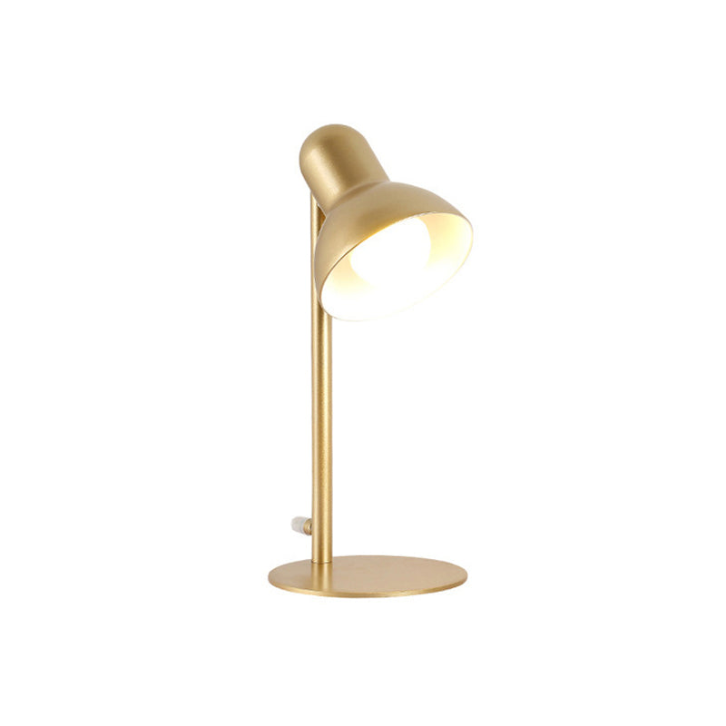 Black/White Dome Shade Desk Lamp Loft Stylish Metal 1 Bulb Bedside Mini Standing Desk Lighting Clearhalo 'Desk Lamps' 'Lamps' Lighting' 773204
